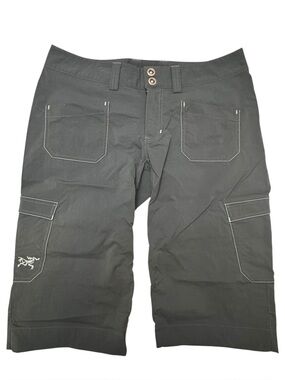 Arc’teryx Rampart Long Shorts Womens 8 Black Cargo Hiking Nylon Stretch Outdoor